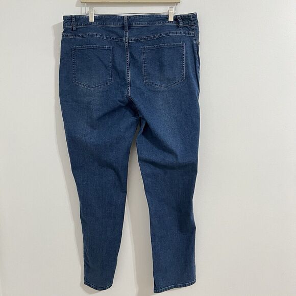 J. Jill Denim Tried & True Fit Jeans Size 18 Blue Straight Leg Medium Wash Basic - Picture 2 of 6